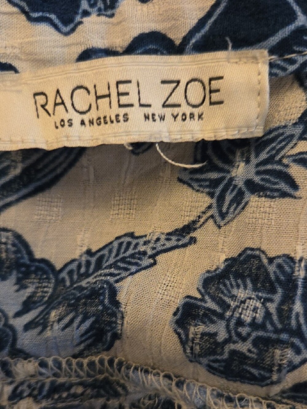 Rachel Zoe Navy and White Floral Button-Front Top And Pants - Picture 7 of 7